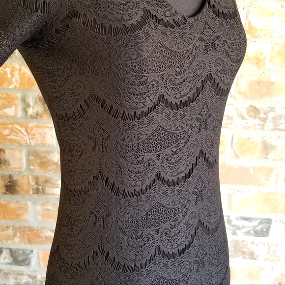 Forever 21 Black Lace Dress Juniors sz Small - Picture 5 of 8